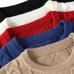 Twist Jacquard Crew Neck Sweater