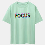 Focus Glitch Print Drop Shoulder Oversize T-Shirt