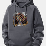 Money Hand Print Drawstring Hoodie