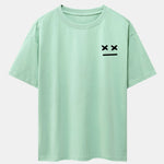Facial Expression Print Drop Shoulder Oversize T-Shirt