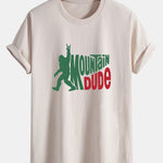 Regular Fit Mountain Dude Print Cotton T-Shirt