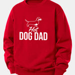 Hot Dog Dad Print Relax Fit Sweatshirt