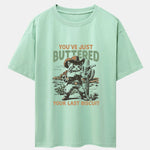 Cowboy Cat Print Drop Shoulder Oversize T-Shirt