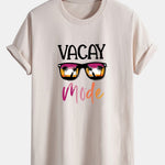 Regular Fit Vacay Mode Print Cotton T-Shirt