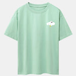 Thundercloud Print Drop Shoulder Oversize T-Shirt