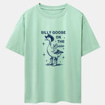 Silly Cowboy Goose Print Drop Shoulder Oversize T-Shirt