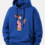 Vacation Pink Panther Print Relax Fit Hoodie