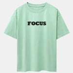 Vague Focus Print Drop Shoulder Oversize T-Shirt