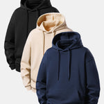 3 Pieces Basic Relax Fit Hoodie