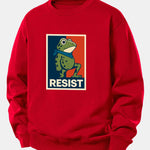 Resist Portland Frog Print Relax Fit Sweatshirt