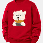 Yawning Puppy Print Relax Fit Sweatshirt