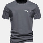 Regular Fit Seagull Print Cotton T-Shirt
