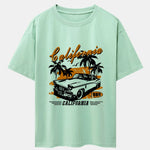 California Car Print Drop Shoulder Oversize T-Shirt