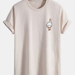 Regular Fit Duck You Print Cotton T-Shirt