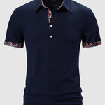 Men's Paisley color matching POLO casual pants set