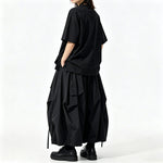 Women's Japanese Loose High-waisted Wide-leg Skirt-Pants