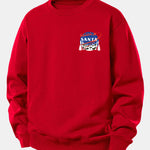 Christmas Santa Claus Print Relax Fit Sweatshirt