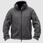 Men's Thermal Fleece Pocket Hooded Zip Jacket