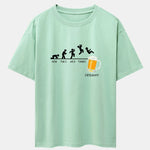 Beer Weekly Evolution Print Drop Shoulder Oversize T-Shirt