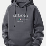 Milano Print Drawstring Hoodie