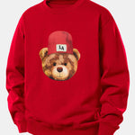 Los Angeles Bear Print Relax Fit Sweatshirt