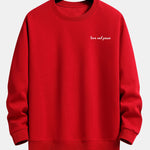 Love And Peace Print Relax Fit Sweatshirt