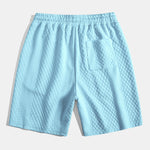 3 Pieces Diamond Geometric Jacquard Drawstring Shorts