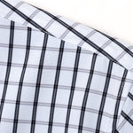 Long Sleeve Plaid Button Up Shirt & Elastic Waist Straight Leg Trousers