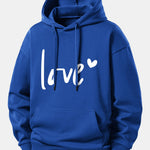 Love Print Relax Fit Hoodie