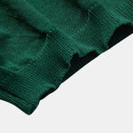 Stripe Jacquard Knit Polo Shirt & Straight Leg Ribbed Pants