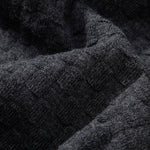 Checkerboard Henley Collar Sweater Knitted T-Shirt