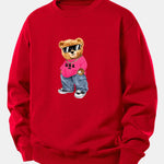 Hip Hop Bear Print Relax Fit Sweatshirt