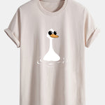 Regular Fit Sunglasses Goose Print Cotton T-Shirt