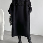 Fringed Knitted Sweater Dress