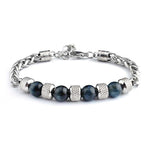 Buddha Stones Black Onyx Tiger Eye Bead Courage Bracelet