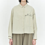 Women's Line Embroidered Collared Shirt