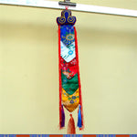 Buddha Stones Lotus Flower Eight Auspicious Symbols Meditation Enlightenment Colorful Tassels Wall Art