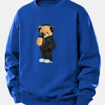Fashion Bear Taking Photo Print Relax Fit Sweatshirt