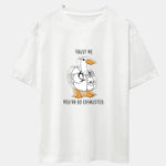 Funny Doctor Goose Print Drop Shoulder Oversize T-Shirt