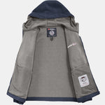 Polar Fleece Zipper Pocket Hooded Coat