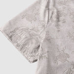 Men's Botanical Print Casual Short Sleeve Shirt