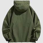 Men's drawstring double pocket shell jacket