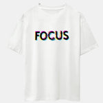 Focus Glitch Print Drop Shoulder Oversize T-Shirt