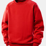 Basic Raglan Sleeve Crew Neck Sweatshirt