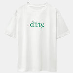 Dirty Cocktail Glass Print Drop Shoulder Oversize T-Shirt