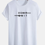 Regular Fit Don't Quit Print Cotton T-Shirt