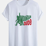 Regular Fit Mountain Dude Print Cotton T-Shirt