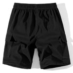 Solid Color Cargo Drawstring Shorts