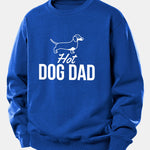 Hot Dog Dad Print Relax Fit Sweatshirt