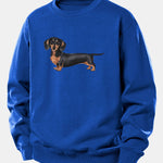 Dachshund Print Relax Fit Sweatshirt